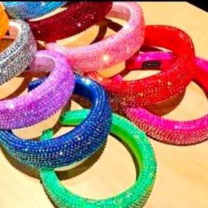 Two 2 Rhinestone Padded Headbands